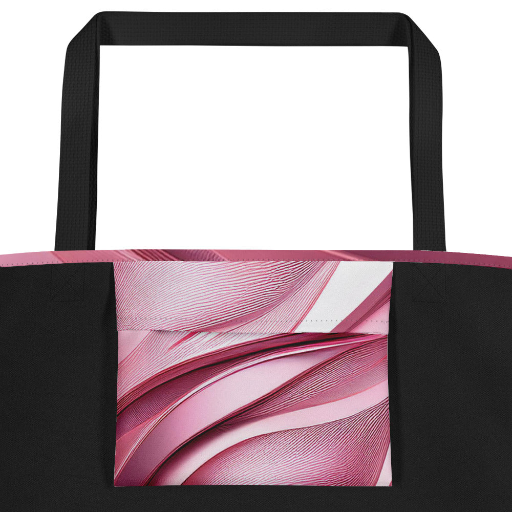 Melody - Pink - Essential Tote Bag - Large - Black Handle