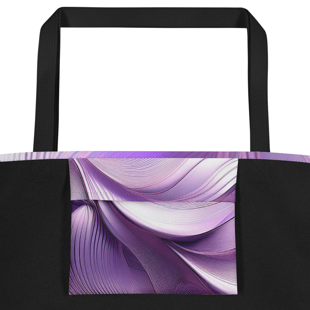 Melody - Lavender - Essential Tote Bag - Large - Black Handle