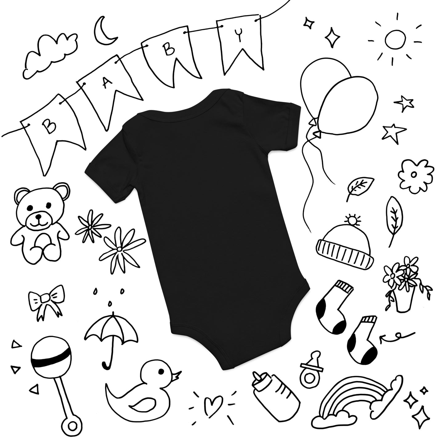 Lovable Baby Girl – Red Bow – Baby Short Sleeve One Piece – Multiple Colors