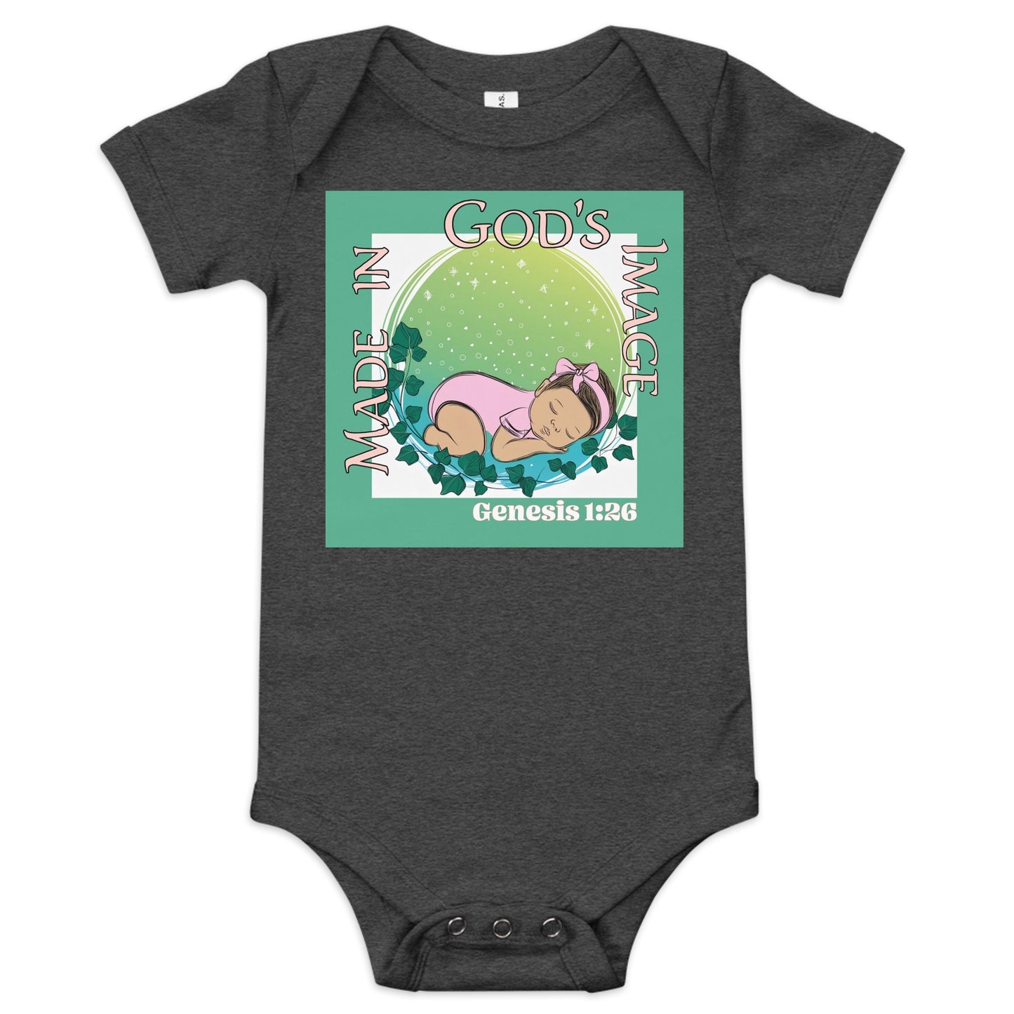 Lovable Baby Girl - Pink Bow - Baby Short Sleeve One Piece - Multiple Colors