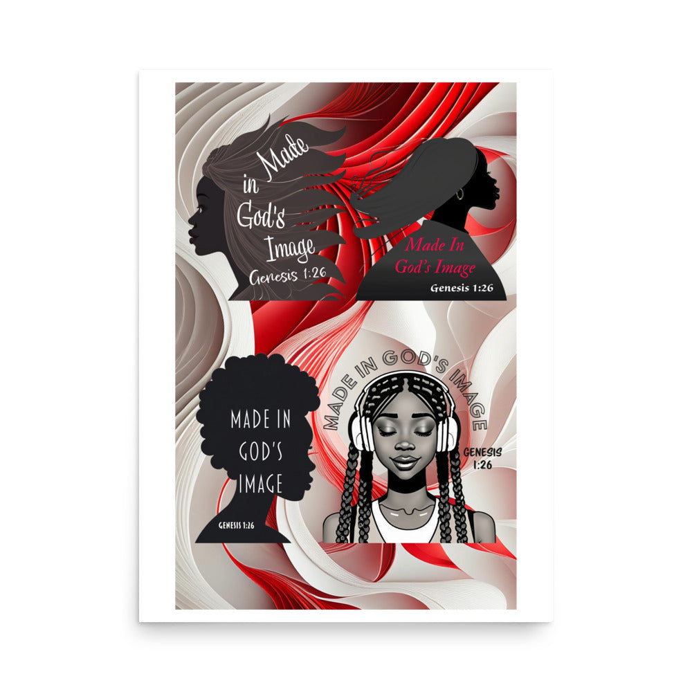 C103 - Poster - God-Sisters - Red & White Background