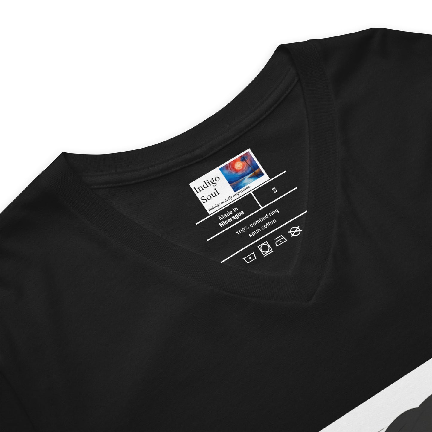 Rose - Women's Short Sleeve V-Neck T-Shirt - Black Only