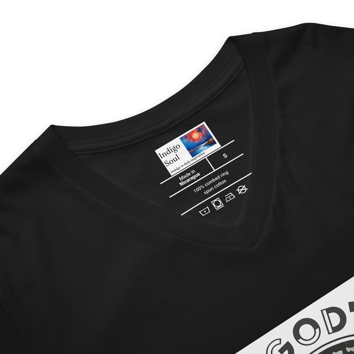 Melody - Women's Short Sleeve V-Neck T-Shirt - Black Only