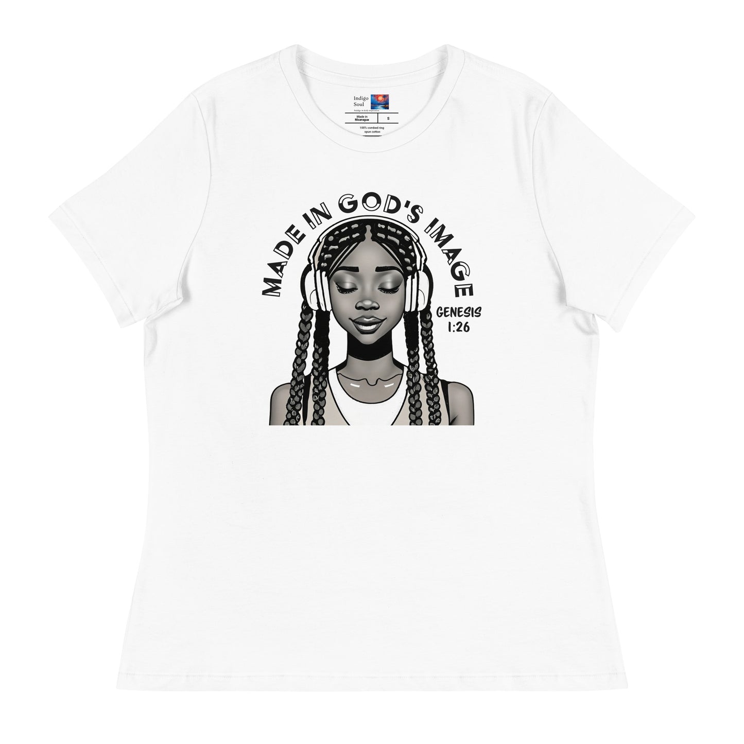 Melody-White Background-Women's Relaxed T-Shirt-Multiple Colors