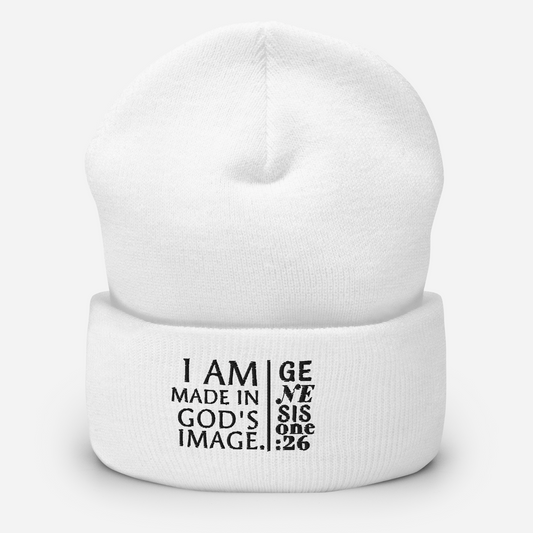 05 - A G1:26 Essential - Black Embroidery - Cuffed Beanie - Hats available in various colors.