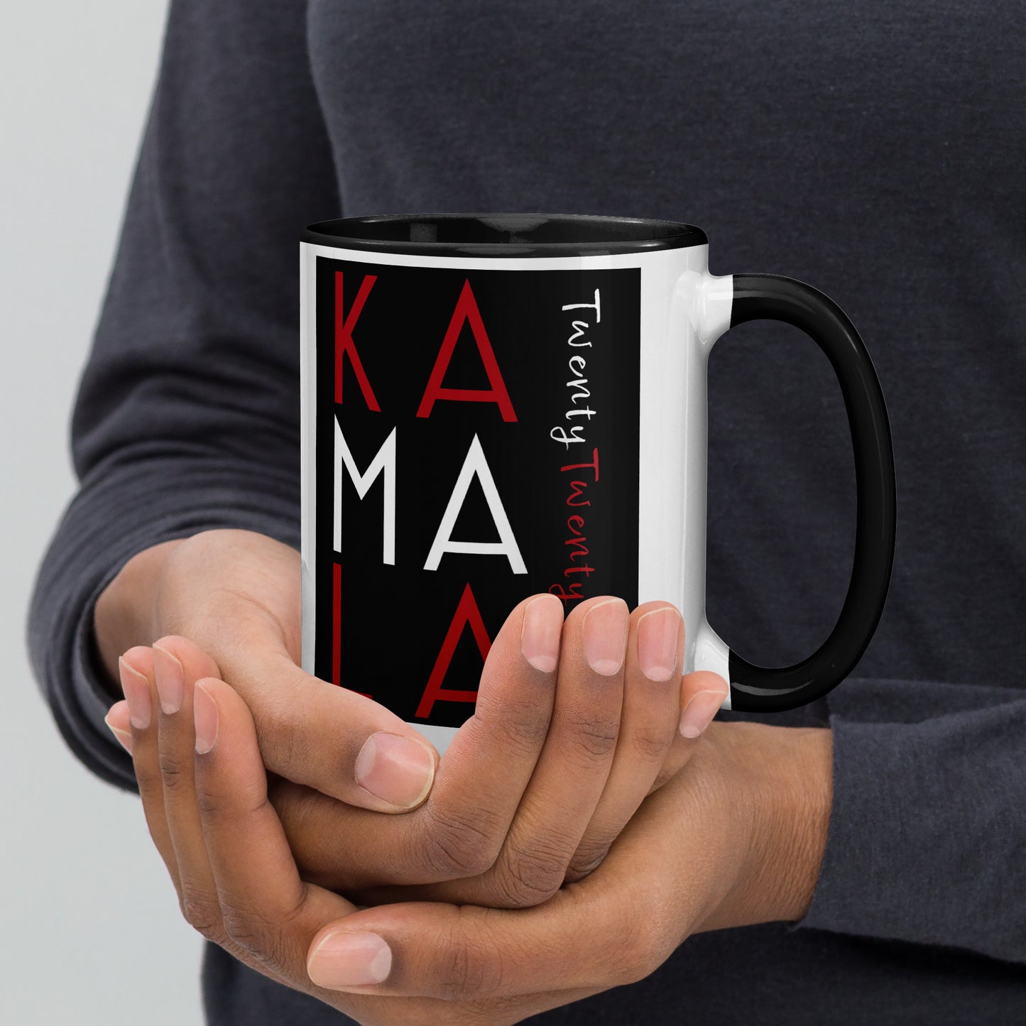 Z-A Limited-Edition Ceramic Mug – Celebrate History – Handles in Multiple Colors – Red/White Design - Shipping Included
