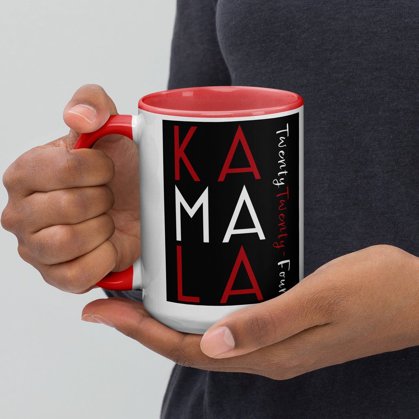Z-A Limited-Edition Ceramic Mug – Celebrate History – Handles in Multiple Colors – Red/White Design - Shipping Included